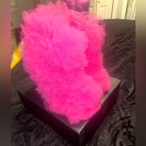 Pink tulle bootie